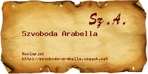 Szvoboda Arabella névjegykártya